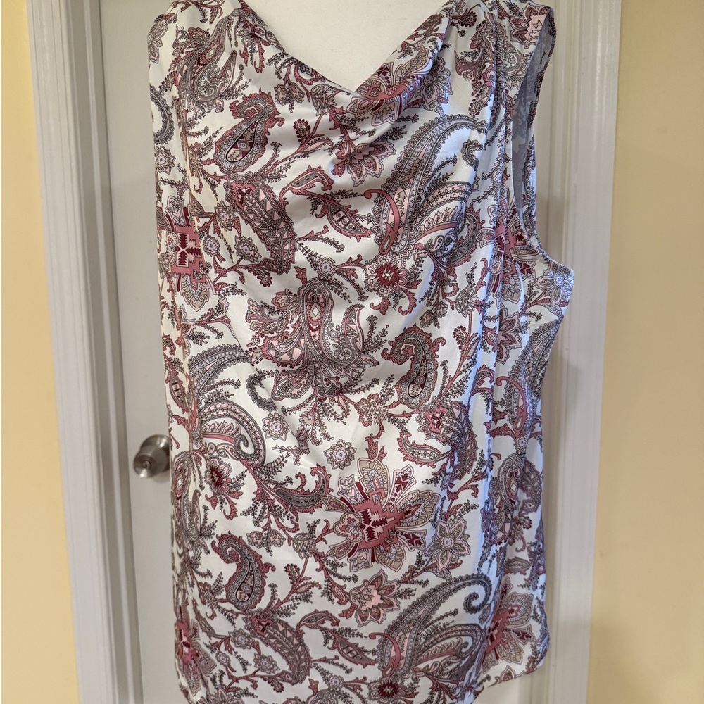 EMALINE Paisley Print Sleeveless Top